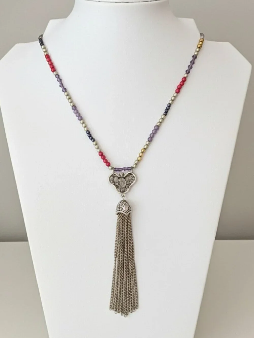 Beaded Tassel Necklace - Picture 3 of 4